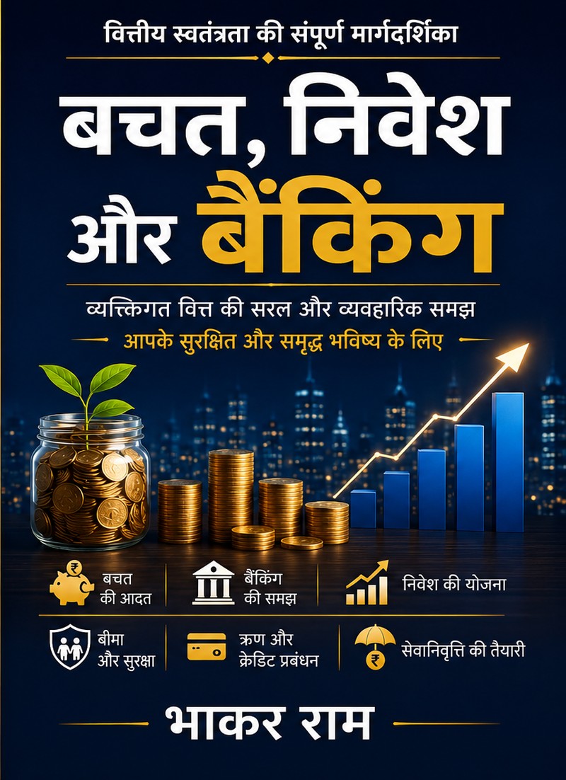 बचत, निवेश और बैंकिंग — भाकर राम, पुस्तक का फ्रंट कवर